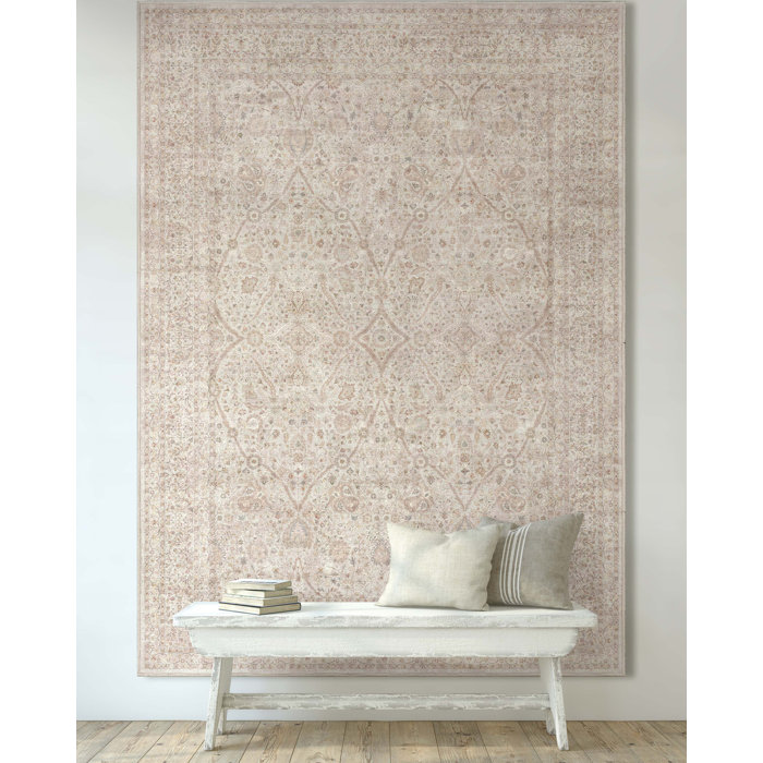 Well Woven Asha Isolde Vintage Oriental Botanical Ivory & Cream Area